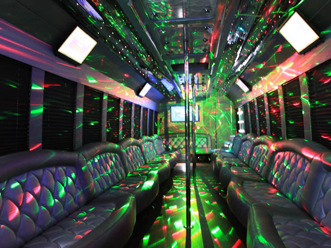 party bus for dancing bachelorettes