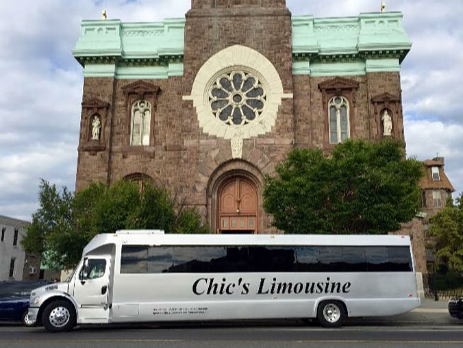 chic's limo at a church